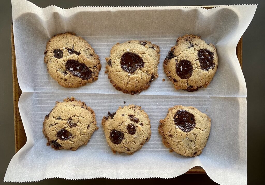 Tahini chocolate chip cookies